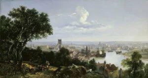 Figures Collection: View of Bristol from Clifton Wood, 1837 (oil on canvas)