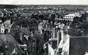 The Loire Valley between Sully-sur-Loire and Chalonnes 9 Poster Print Collection: View of the city of Vierzon in the Cher (View over Vierzon, Centre Loire Valley)