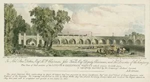 Viaducts Premium Framed Print Collection: View of a portion of the London and Greenwich Viaduct, where it crosses Corbetts Lane