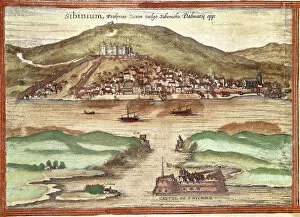 Croatia Photo Mug Collection: View of Sibenik (engraving, 16th century)