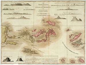 National Maritime Museum Collection: The Virgin Islands from English and Danish surveys, 1775 (engraving)