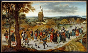 Breugel Framed Print Collection: The wedding procession by Pieter Brueghel II the Young known as Brueghel d