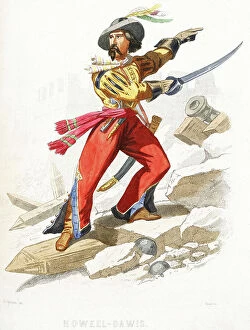 Greenwich Heritage Centre Metal Print Collection: The Welsh pirate Howell Davis, mid 19th century (coloured engraving)