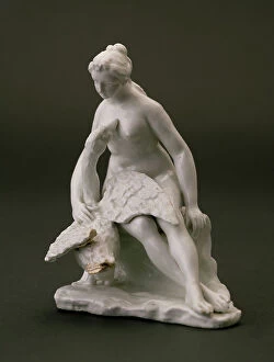 Transformation Collection: White Girl in a Swing Group of Leda and the Swan, c.1749-54 (Chelsea Factory)