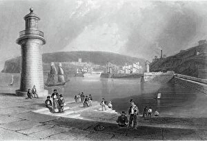 Irish Sea Collection: Whitehaven Harbour, c. 1840-50 (engraving)