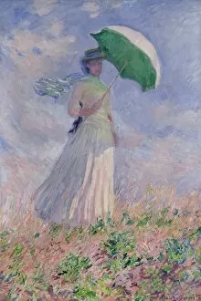 Parisian scenes Collection: Woman with a Parasol turned to the Right, 1886 (oil on canvas)