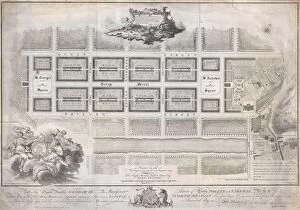 Exploration Collection: 1768, James Craig Map of New Town, Edinburgh, Scotland, First Plan of New Town, topography