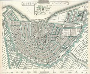 Netherlands Poster Print Collection: 1835, S. D. U. K. City Map or Plan of Amsterdam, The Netherlands, topography, cartography