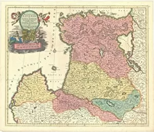 Estonia Pillow Collection: Map Ducatuum Livoniae et Curlandiae novissima tabula