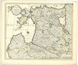Estonia Premium Framed Print Collection: Map Ducatuum Livoniae et Curlandiae novissima tabula