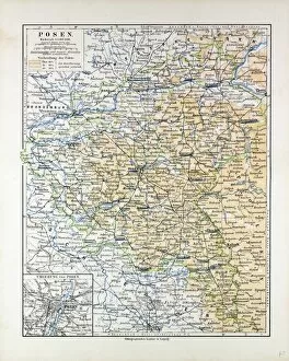 Poland Photo Mug Collection: Map of Posen (Poznan), Poland, 1899