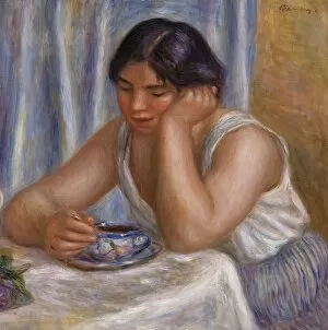 Impressionist paintings Collection: Pierre-Auguste Renoir Cup Chocolate Femme prenant du chocolat