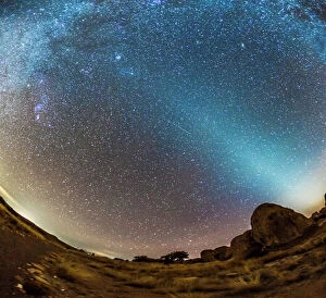 Luminous Collection: Comet Lovejoy and zodiacal light in City of Rocks State Park, New Mexico