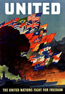 Stocktrek Poster Art Pillow Collection: Digitally restored war propaganda poster