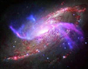Celestial Collection: A galactic light show in spiral galaxy NGC 4258