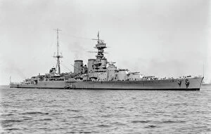 Warships Collection: HMS Hood, the last battlecruiser built for the Royal Navy