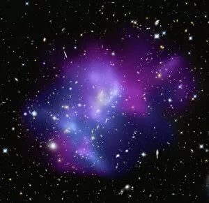 Emission Nebula Collection: The massive galaxy cluster MACS J0717