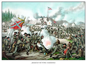 Historical events Collection: Vintage Civil War print of the Battle of Fort Sanders