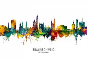 Braunschweig Mouse Mat Collection: Braunschweig Germany Skyline