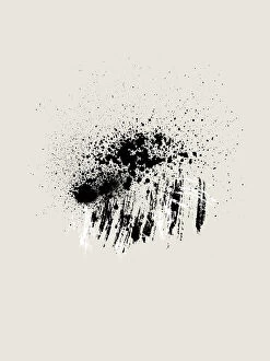 Digital artwork Framed Print Collection: Brush splatters #3