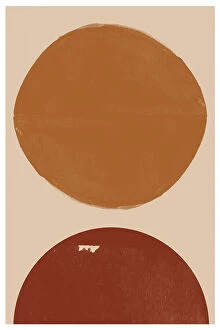 Geometric Poster Print Collection: Burn Orange Composition