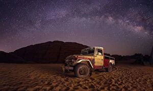 Trucks Collection: Car under the Milkyway galaxy