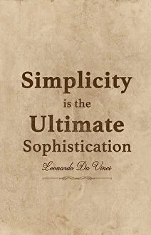 Leonardo Da Vinci Premium Framed Print Collection: Da Vinci Quote Simplicity