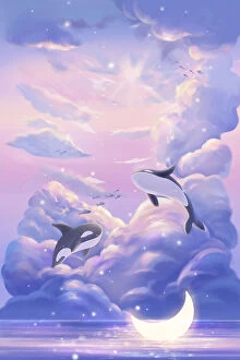 Killer Whale Framed Print Collection: Fantasy Beautiful Whale