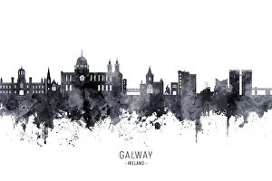 City Skyline Watercolours Photo Mug Collection: Galway Ireland Skyline