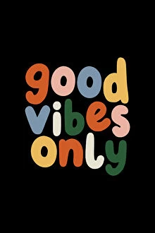Text & Quotes Fine Art Print Collection: Good Vibes Only 000001