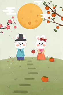 Floral artwork Collection: Happy Mid Autumn Festival Tradition