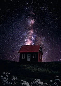 Surreal landscape artworks Photographic Print Collection: Home Milky Way
