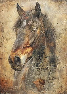 Fine art Canvas Print Collection: Horse Illustration 09
