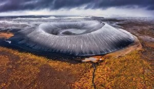 Related Images Poster Print Collection: Hverfjall in autumn