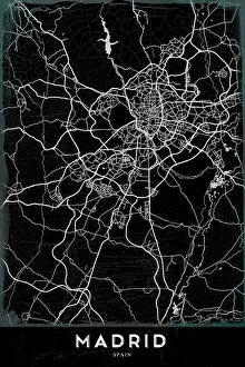 Maps Fine Art Print Collection: MADRID