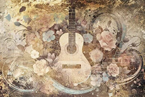 Fractal Jigsaw Puzzle Collection: Music Art Illustration 03 guitar