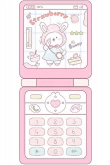 Numbers Collection: Pink Phone Y2k