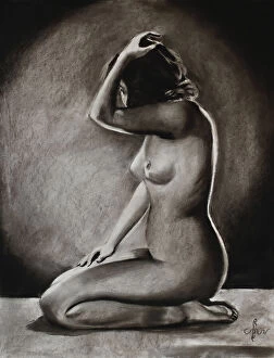 Drawing Mouse Mat Collection: Prestudy to Sitting Nude by Jacob Merkelbach - 24-03-24