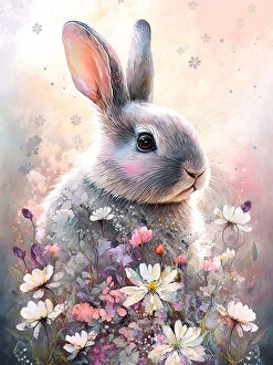 Rodent Collection: Rabbit and Flowers 2