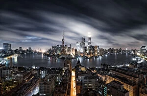 Urban cityscapes Poster Print Collection: Shanghai before Sunrise