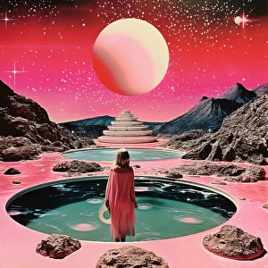 Fine art Collection: Space Collage Surreal Art