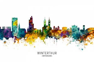 Winterthur Photographic Print Collection: Winterthur Switzerland Skyline