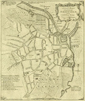 King Collection: A correct plan of the town of Sheffield by William Fairbank, 1771