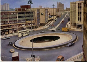 Related Images Jigsaw Puzzle Collection: The Hole in The Road, Sheffield, Yorkshire, c. 1970