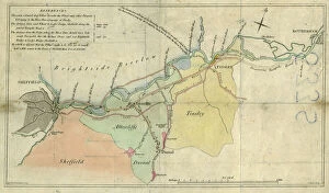 Walk Collection: A plan of the intended canal from Sheffield to Tinsley by W. and J. Fairbank, 1815