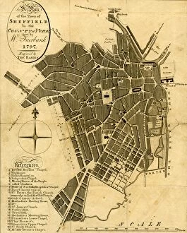 Sims Collection: A Plan of the town of Sheffield in the county of York drawn by W. Fairbank 1797