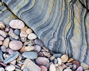 Inner Hebrides Collection: RF - Slate and pebbles, near Kintra, Islay, Argyll, Scotland, UK. November