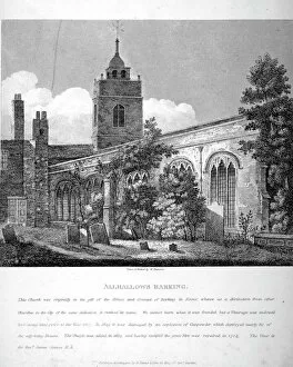 Barking and Dagenham Collection: All Hallows-by-the-Tower Church, London, 1810. Artist: William Pearson