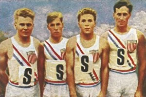 Hank Collection: American team, 4 x 100m relay, 1928. Creator: Unknown