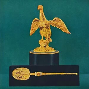 Crown Jewels Collection: The Ampulla (or Golden Eagle) and the Spoon, 1937. Creator: Unknown